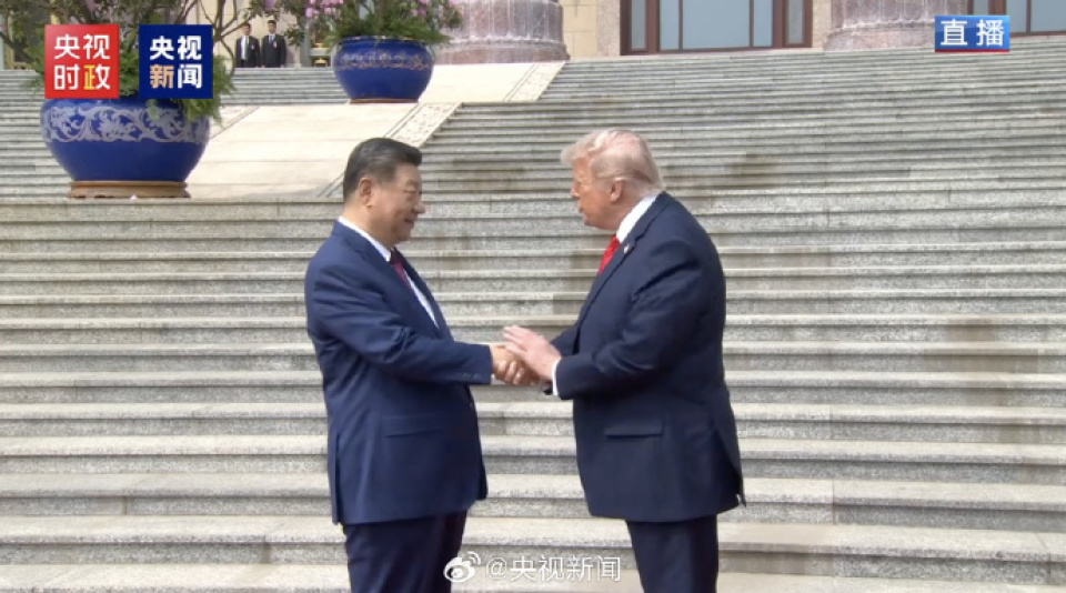 習近平主席舉行儀式　歡迎美國總統特朗普訪華