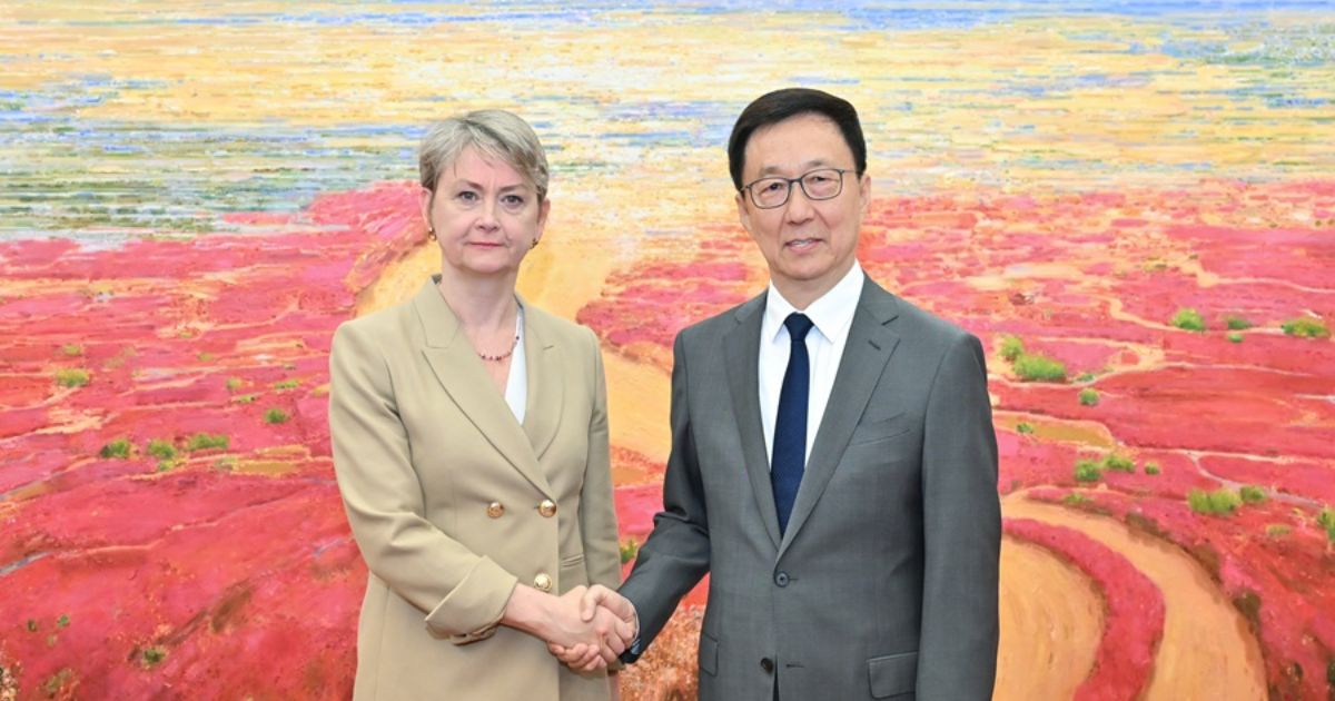 韓正晤顧綺慧 稱中英要加強戰略溝通挖掘新機遇